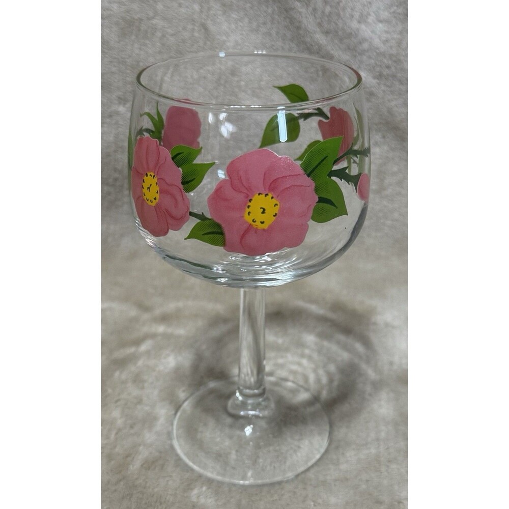 Franciscan Desert Rose 6 1/2” Glass Goblet Discontinued